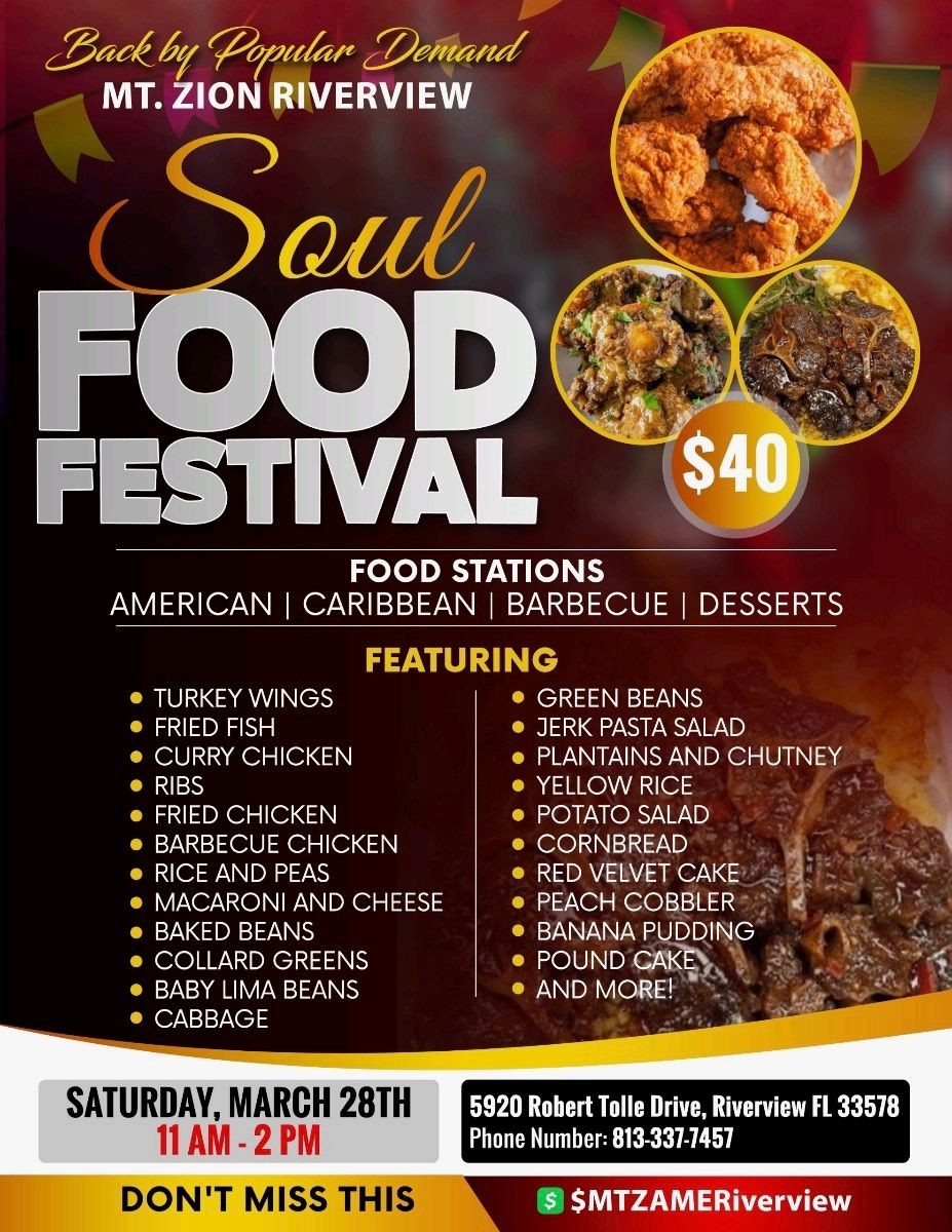 2026 Soul Food Festival Ticket Flyer